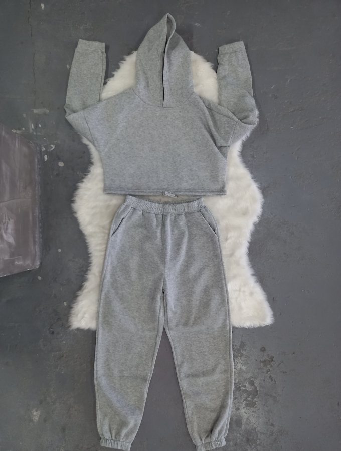 COZY CROP TRACKSUIT - SHADOW