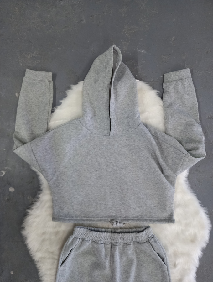 COZY CROP TRACKSUIT - SHADOW