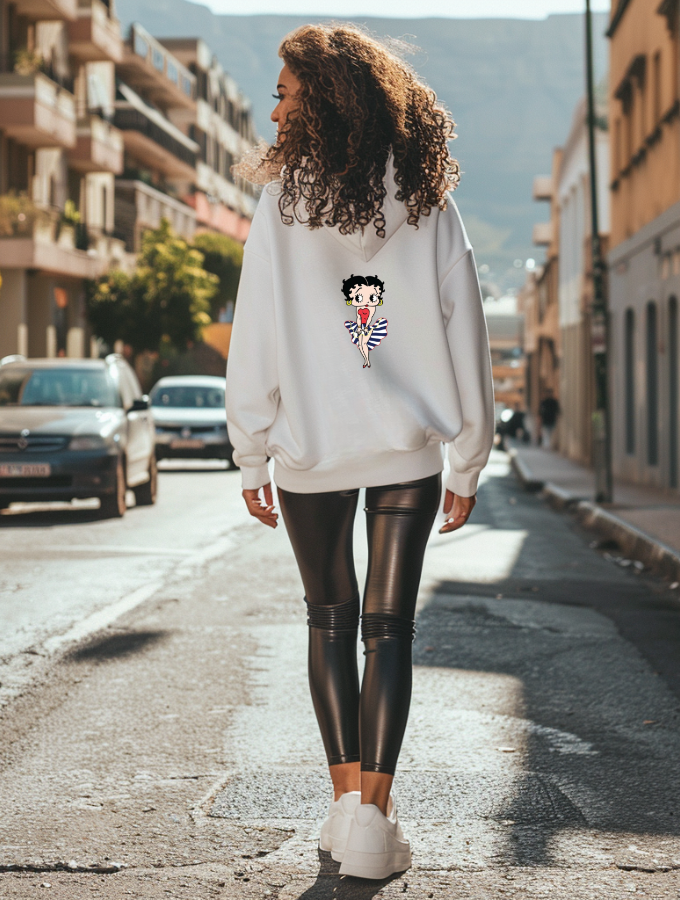 BETTY BOOP SUMMER HOODIE - WHITE