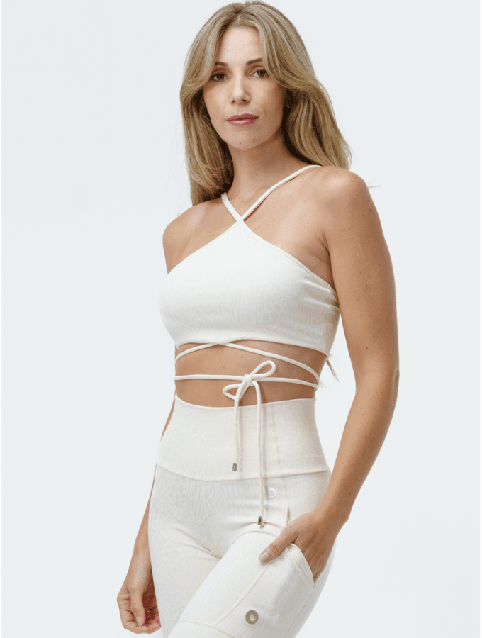 ATOMS CROPPED TOP - OFF WHITE - TONED