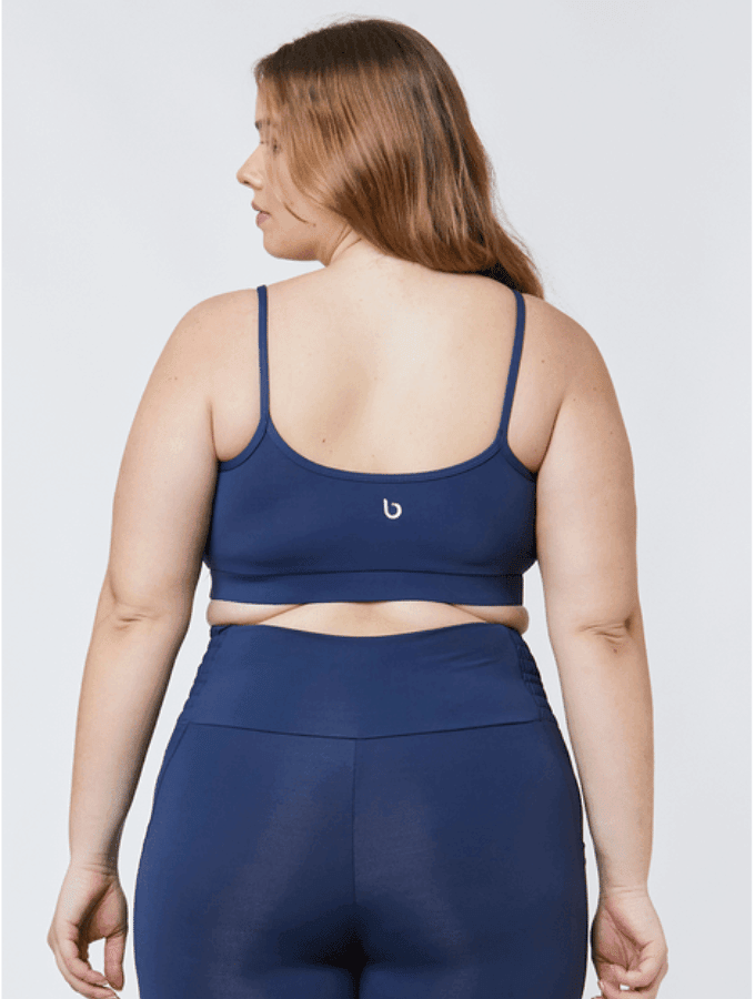 CASSIANE FITNESS TOP - NAVY BLUE - TONED
