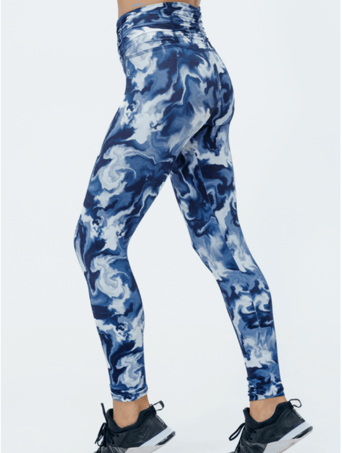 SATURNO ABSTRACT BABY LEGGINGS - BLUE - TONED